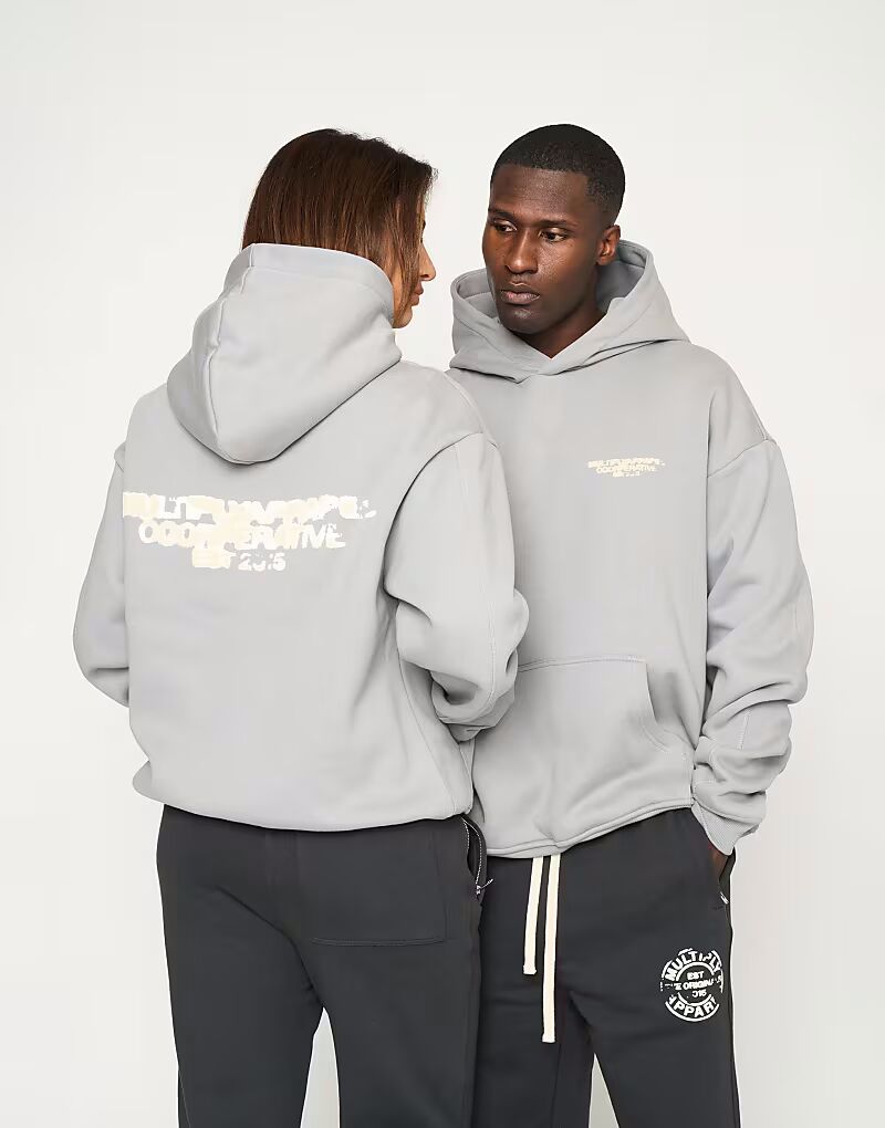 

Multiply Apparel - Толстовка оверсайз в цвете Ultimate Grey с принтом «Cooperative»