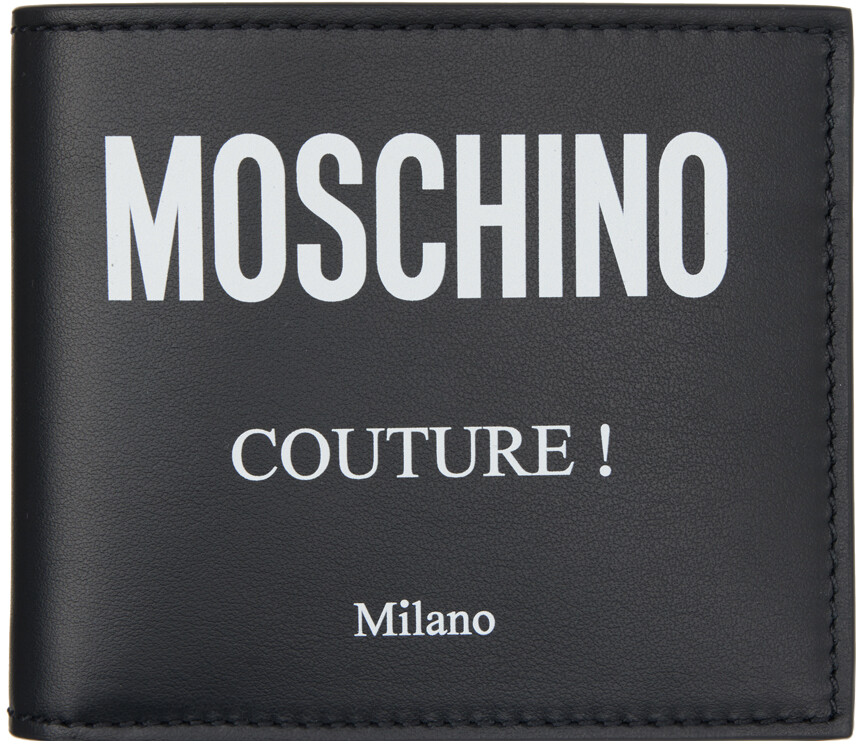 

Черный кошелек с логотипом Moschino