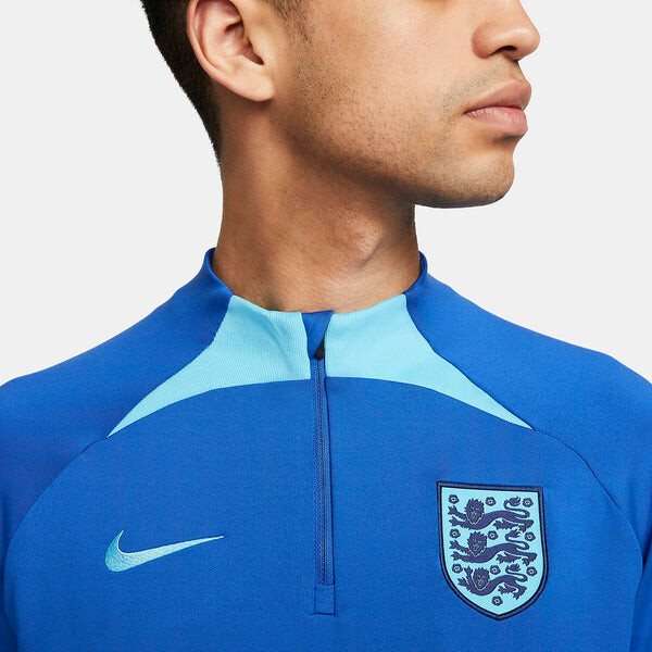 Футболка england dri fit strike 1 4 zip l s drilling top Nike, синий — фото 2
