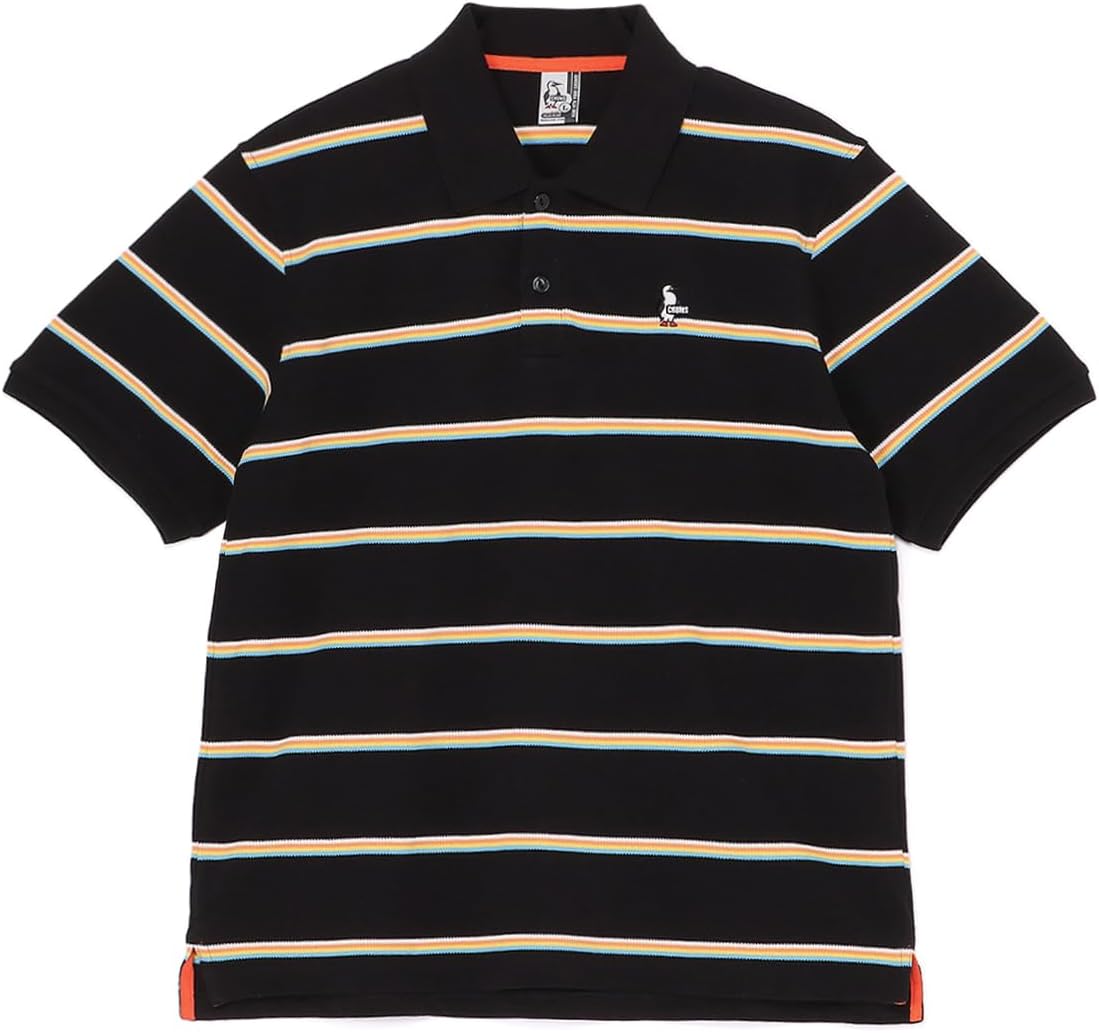 

Мужская поло-рубашка Chums в стиле ретро с каймой Bobby Border, черный