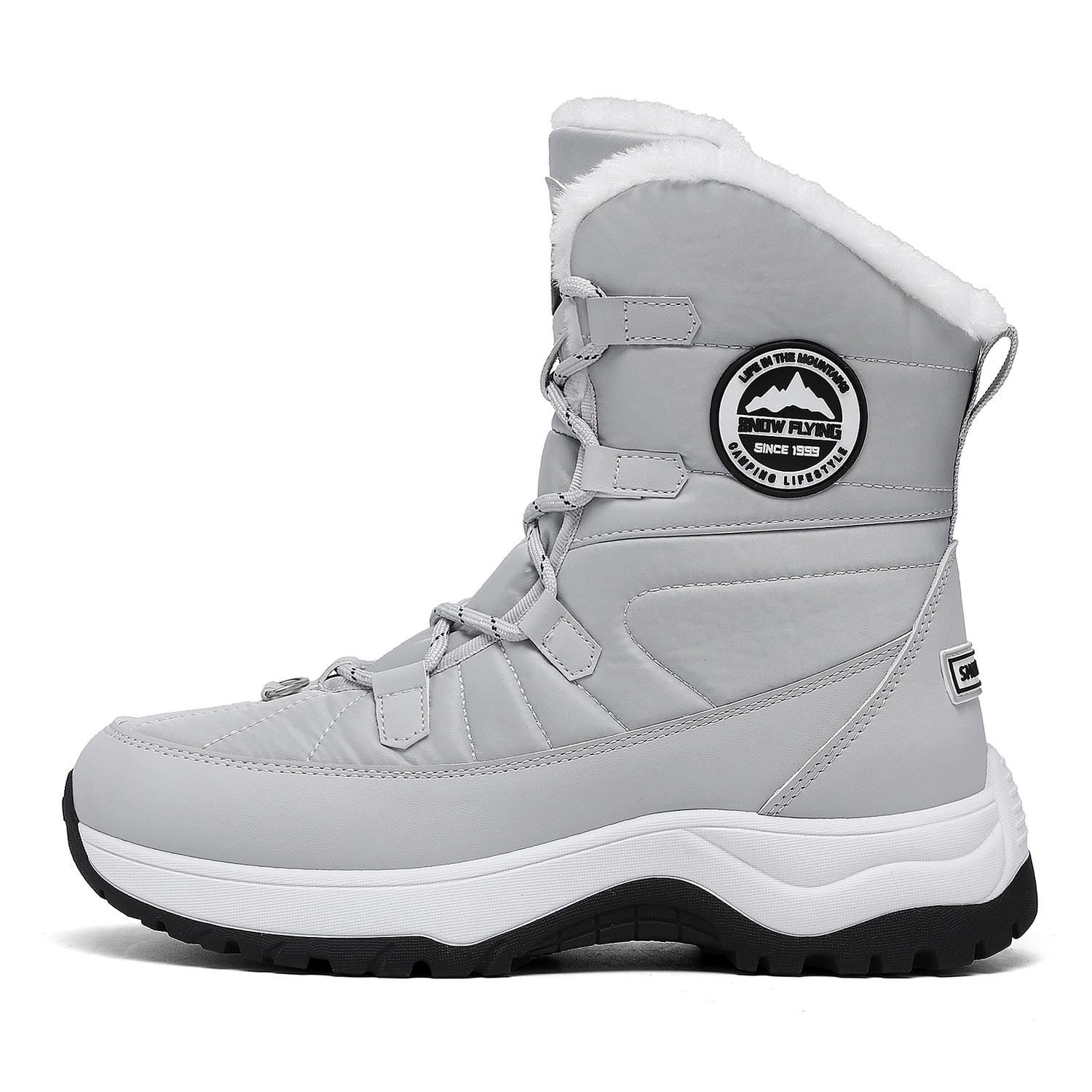 

SNOW FLYING Зимние тактические ботинки Короткие снежные ботинки Унисекс Серые, цвет Gray