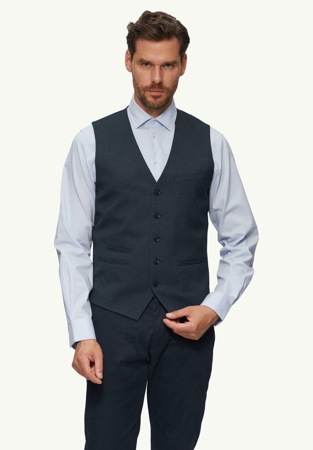 

Костюмный жилет PURE STRETCH s.Oliver BLACK LABEL, синий