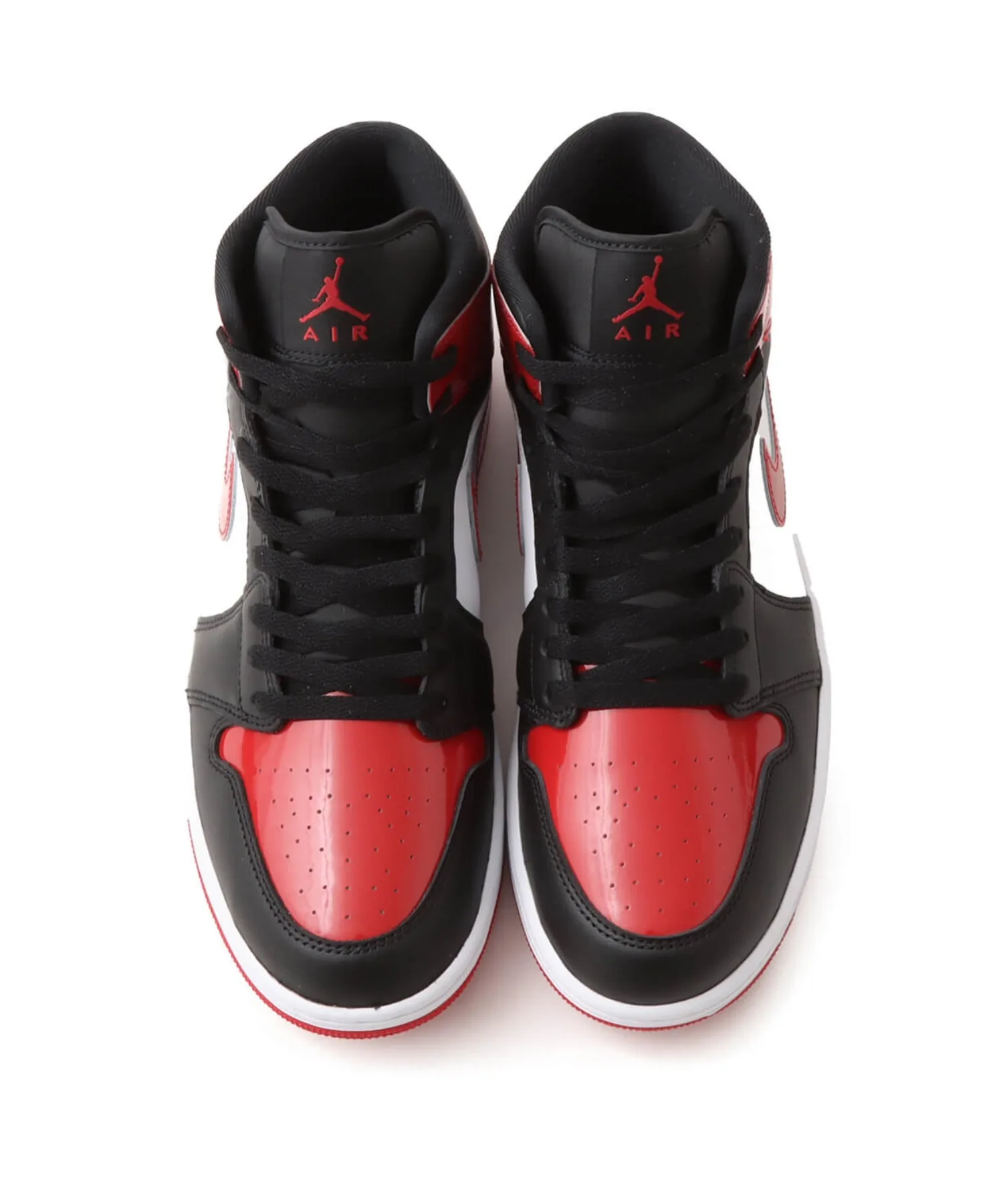 Мужские кроссовки Air Jordan 1 Mid SE, кожа, JORDAN BRAND чёрные — фото 2