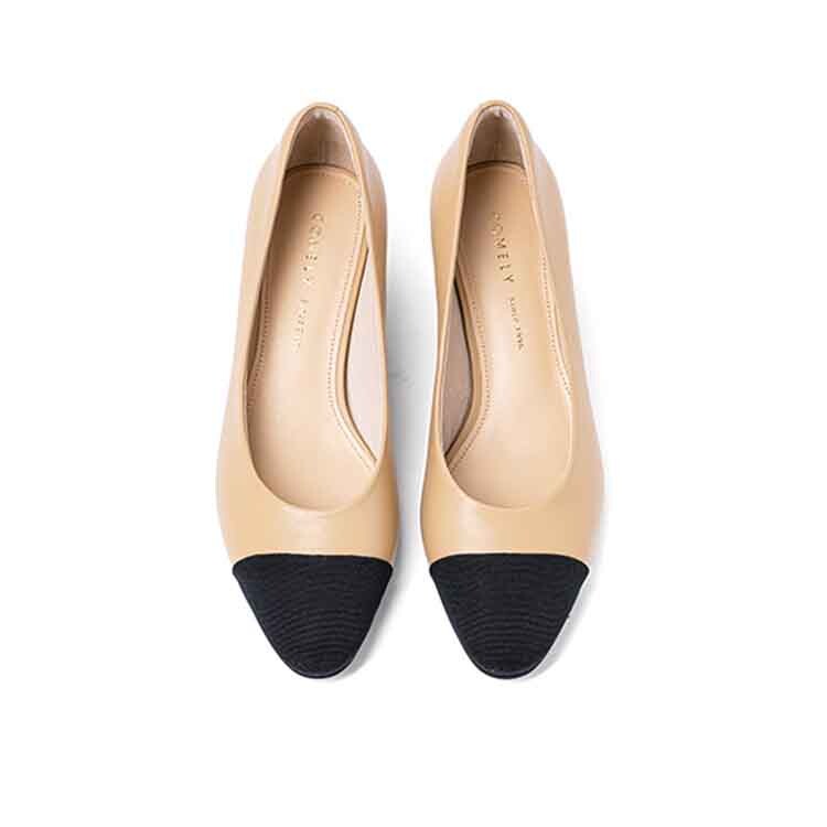 Туфли женские на высоком каблуке Comely, цвет Pink apricot (sheepskin heel height 4cm) — фото 4