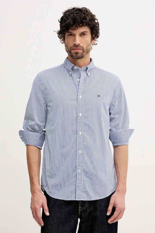 

Хлопковая рубашка Tommy Hilfiger, синий