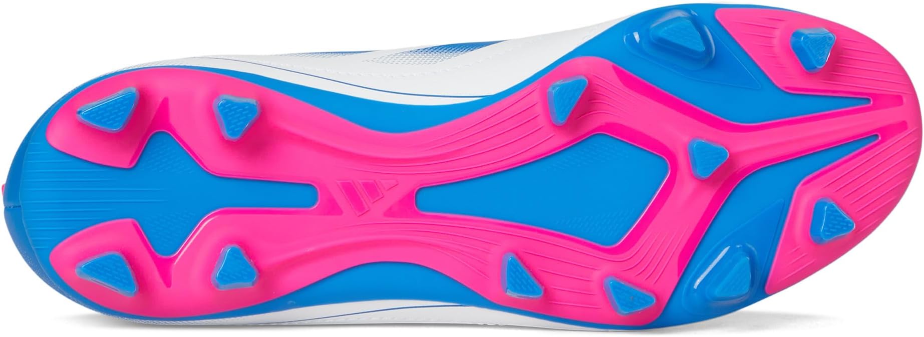 Кроссовки adidas Kids Goletto IX Laceless Firm/Multi Ground Soccer Cleats, цвет White/Bright Royal/Team Shock Pink — фото 3
