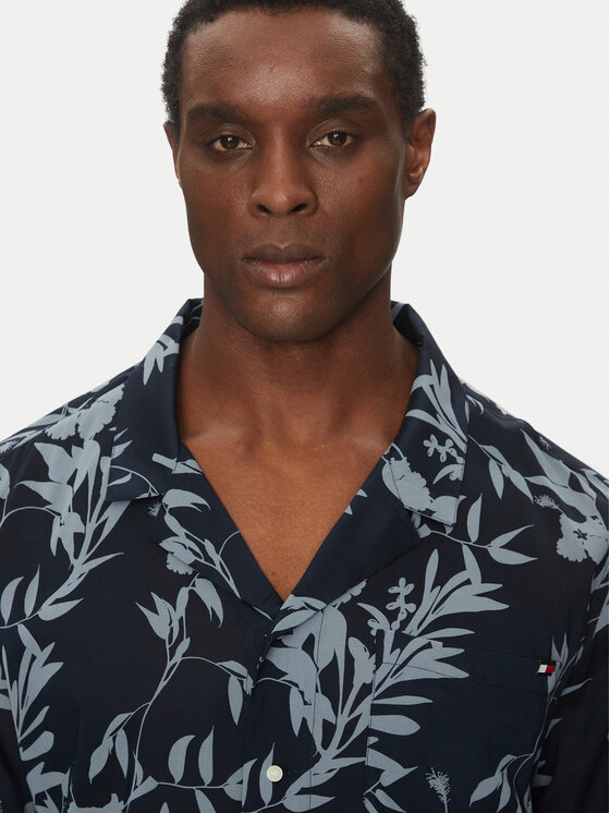 Рубашка обычного кроя Bowling Shirt Print UM0UM03227 Tommy Hilfiger, синий — фото 4
