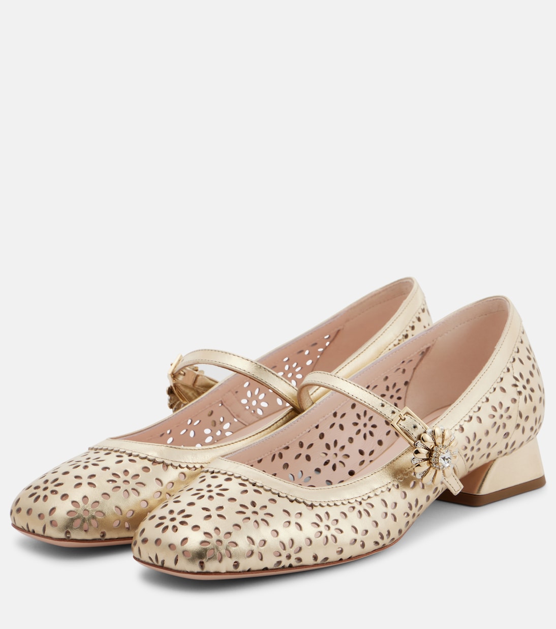Новые кожаные туфли Mary Jane Très Vivier 25 Roger Vivier, Oro Chiaro — фото 4