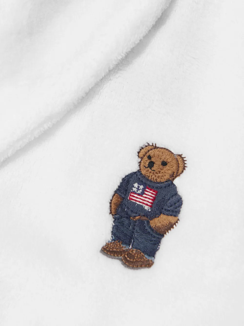 Халат с нашивкой Polo Bear Polo Ralph Lauren Kids, белый — фото 3