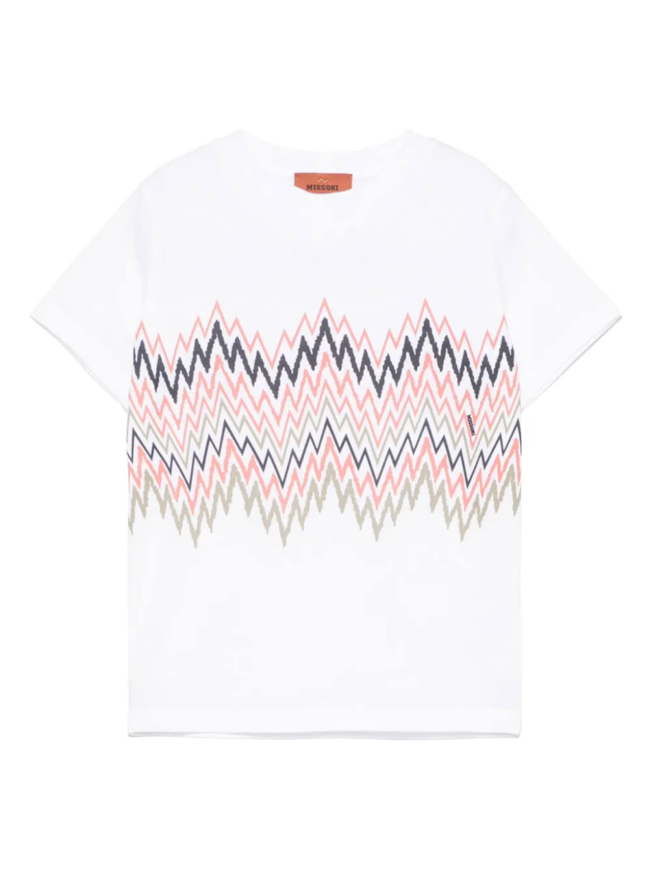 

Missoni Kids футболка с узором зигзаг, белый