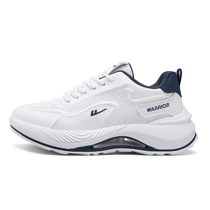 

Нескользящие износостойкие низкие повседневные туфли для мужчин WARRIOR, White/Dark Blue