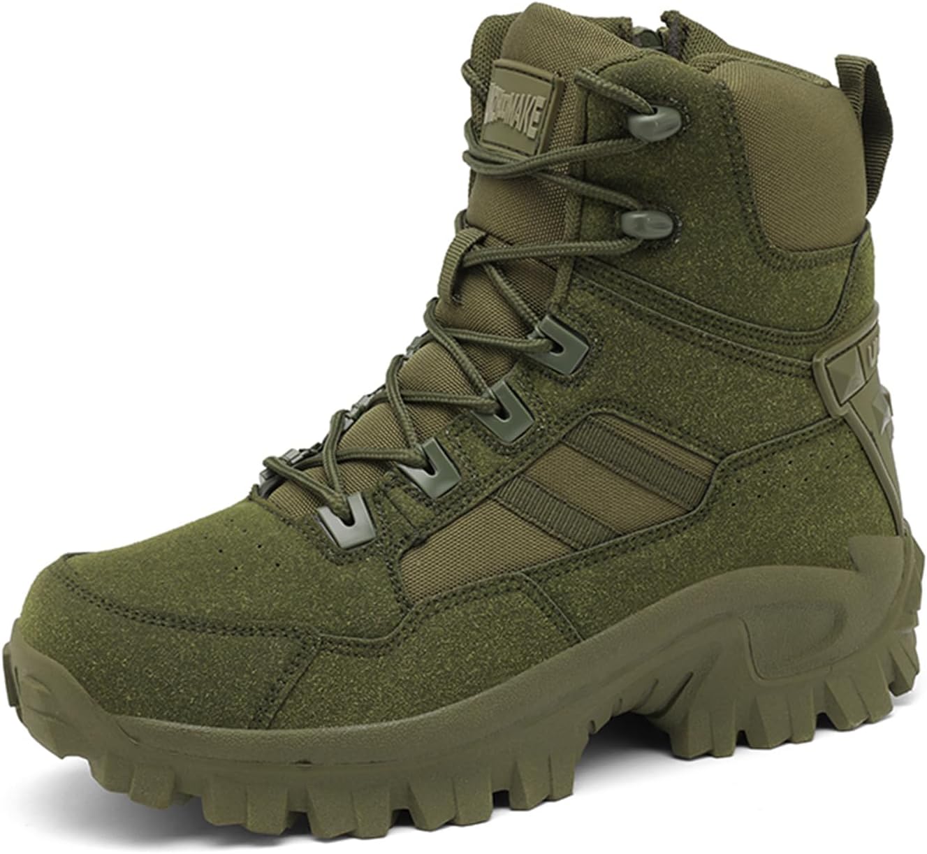 

Мужские замшевые военные тактические ботинки TengfeiFly, средние, с шнуровкой, зеленый