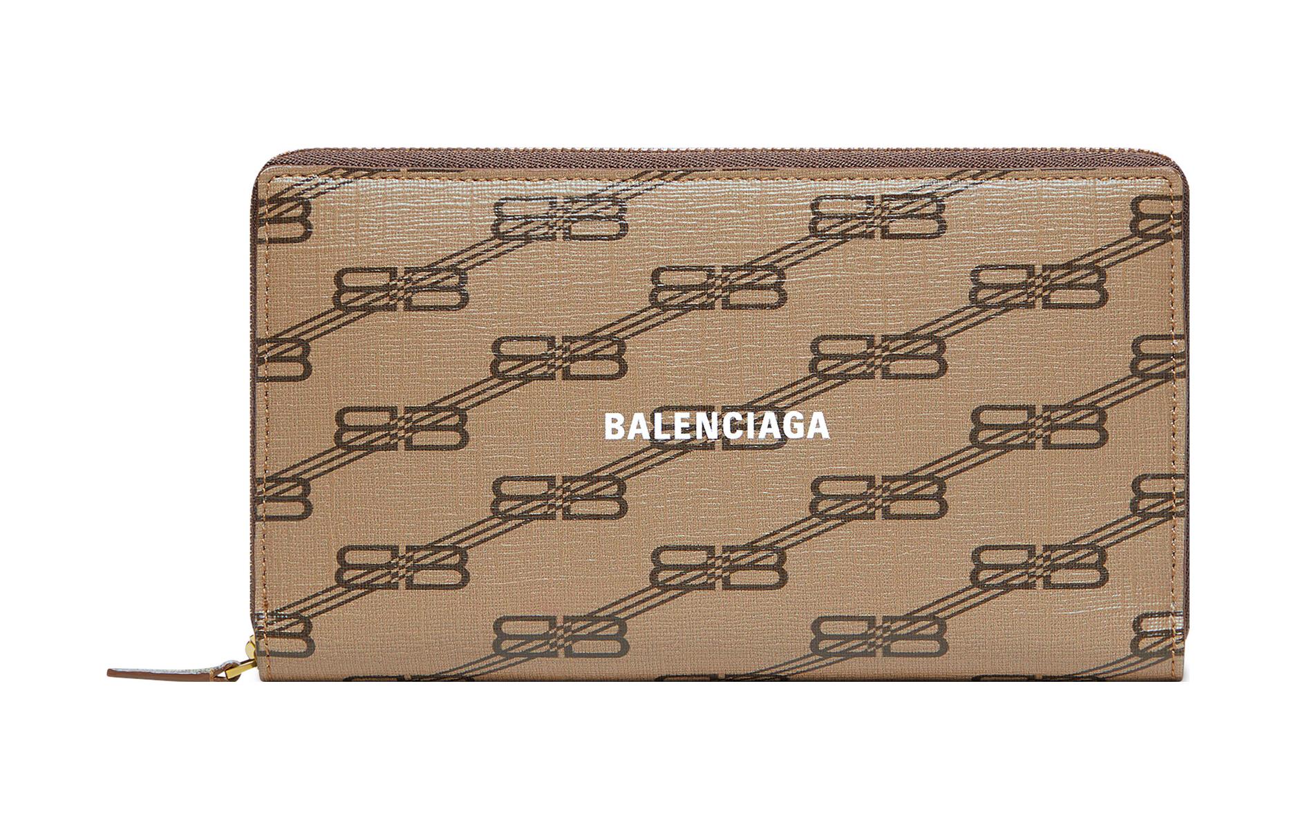 

Balenciaga Женский кошелек из лакированного полотна бежево-коричневый