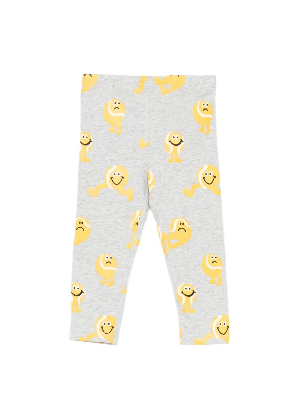 Леггинсы из трикотажа с принтом теннисных мячей Stella Mccartney Kids, серый