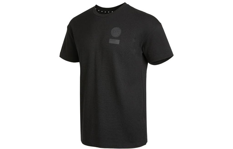 Футболка Men's adidas Logo Printing Solid Color Round Neck Short Sleeve Black T-Shirt GP0854 — фото 2