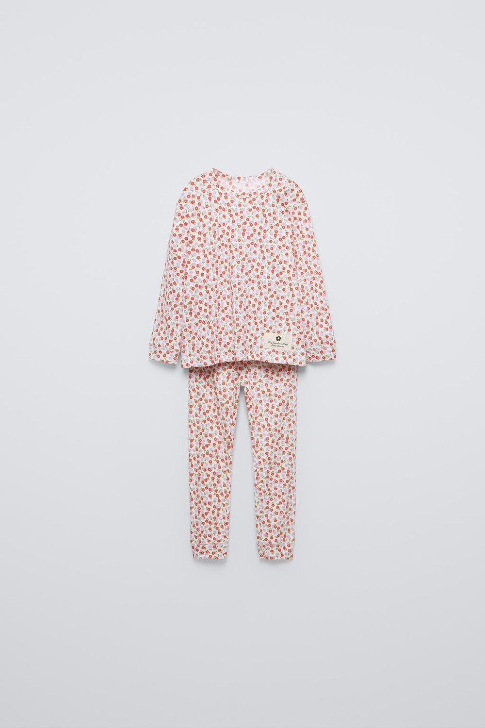 

2-6 лет/пижама с цветочным рисунком ZARA, коралловый