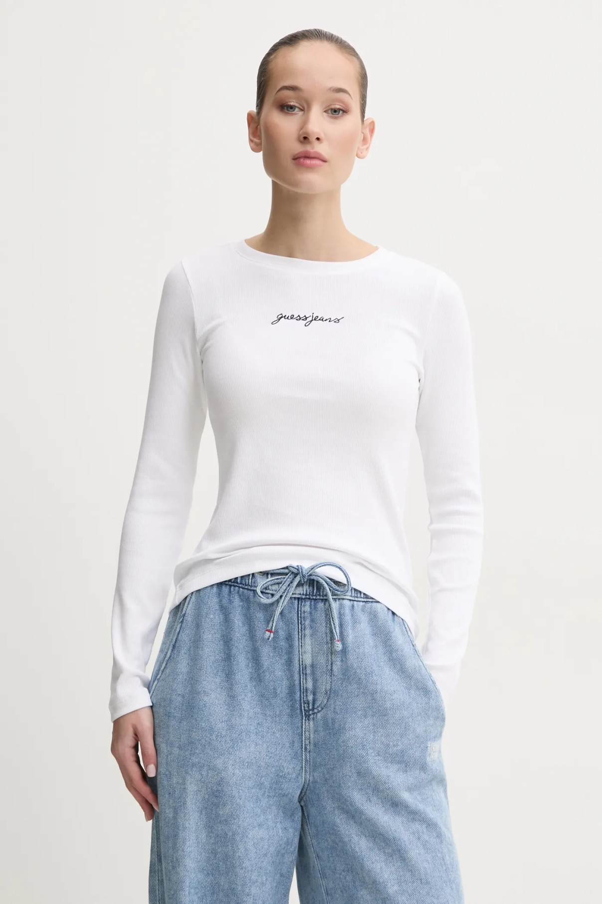 

Футболка с длинным рукавом Guess Jeans, белый