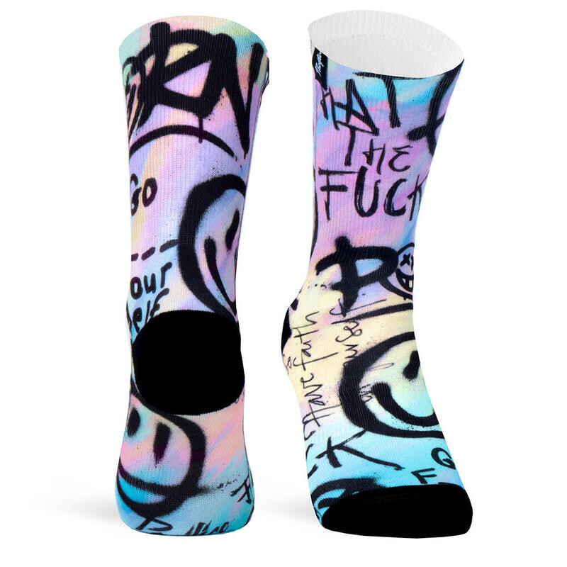 

Носки для бега с тканью Coolmax Unisex Acid Color, сублимированный Многоцветный PACIFIC AND CO, цвет negro