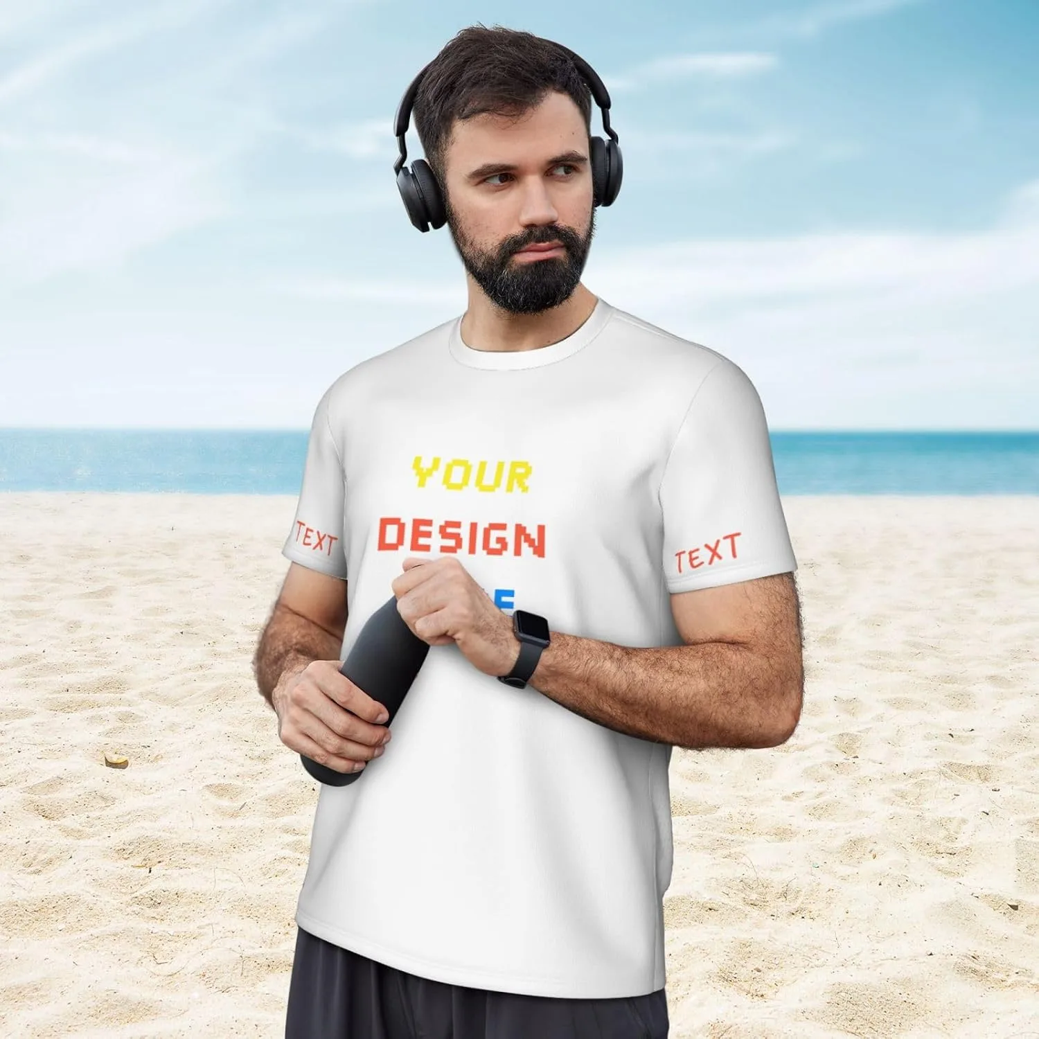 Футболка Custom с логотипом спереди и сзади — фото 4