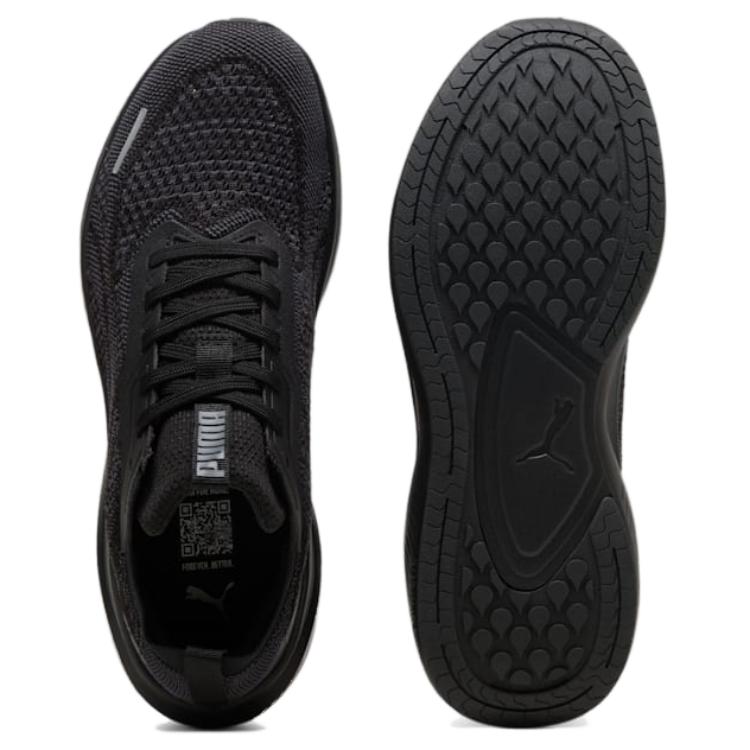 PUMA Скайрокет лёгкие дышащие низкие кроссовки для бега унисекс чёрно-серые, цвет Black Gray — фото 4