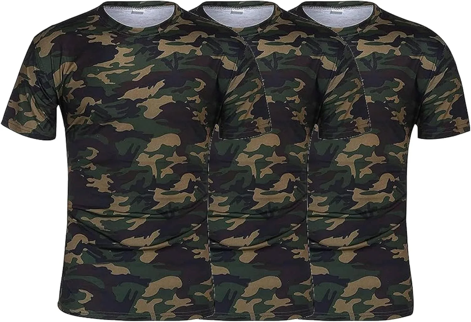 

Мужская футболка Casual Crewneck с коротким рукавом, камуфляж QOAAIE