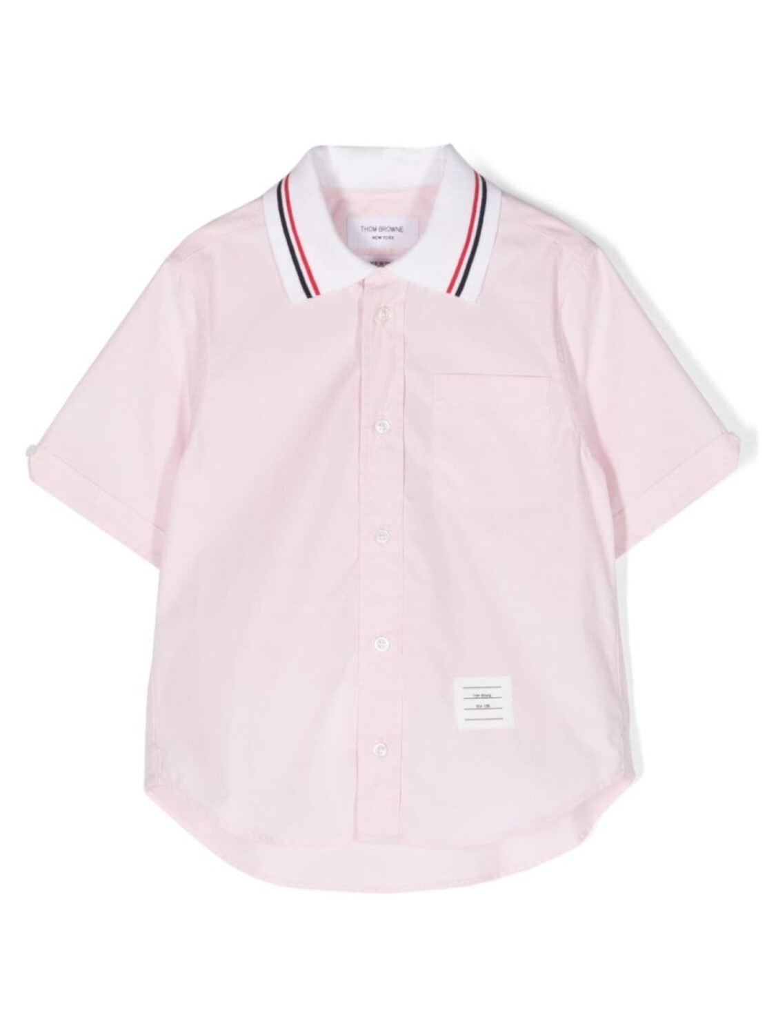 

Thom Browne Kids рубашка поло, розовый