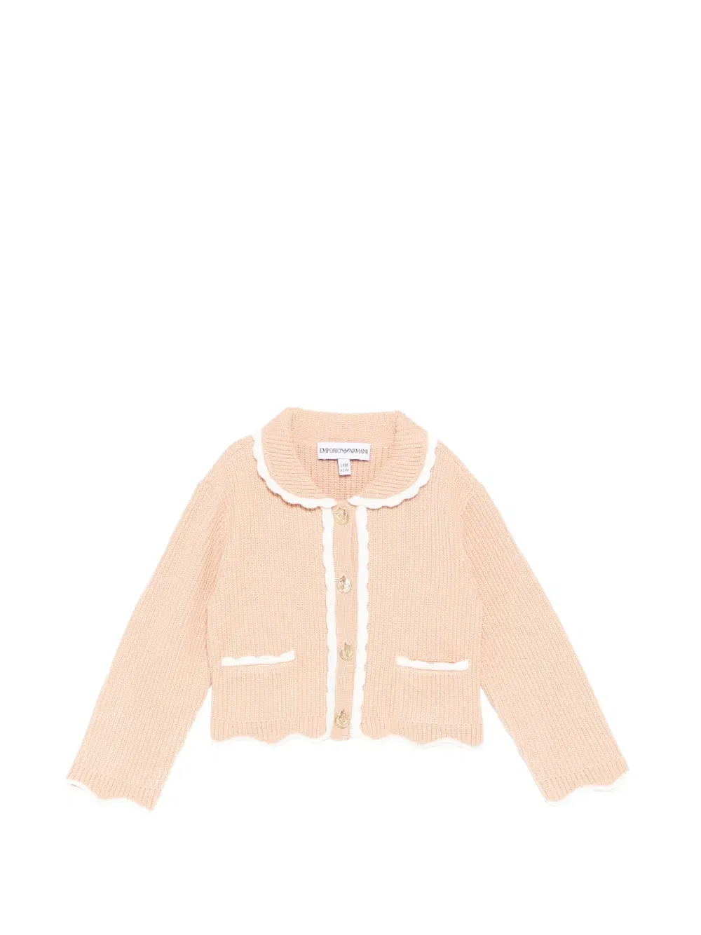 Жакет с фестонами Emporio Armani Kids, розовый