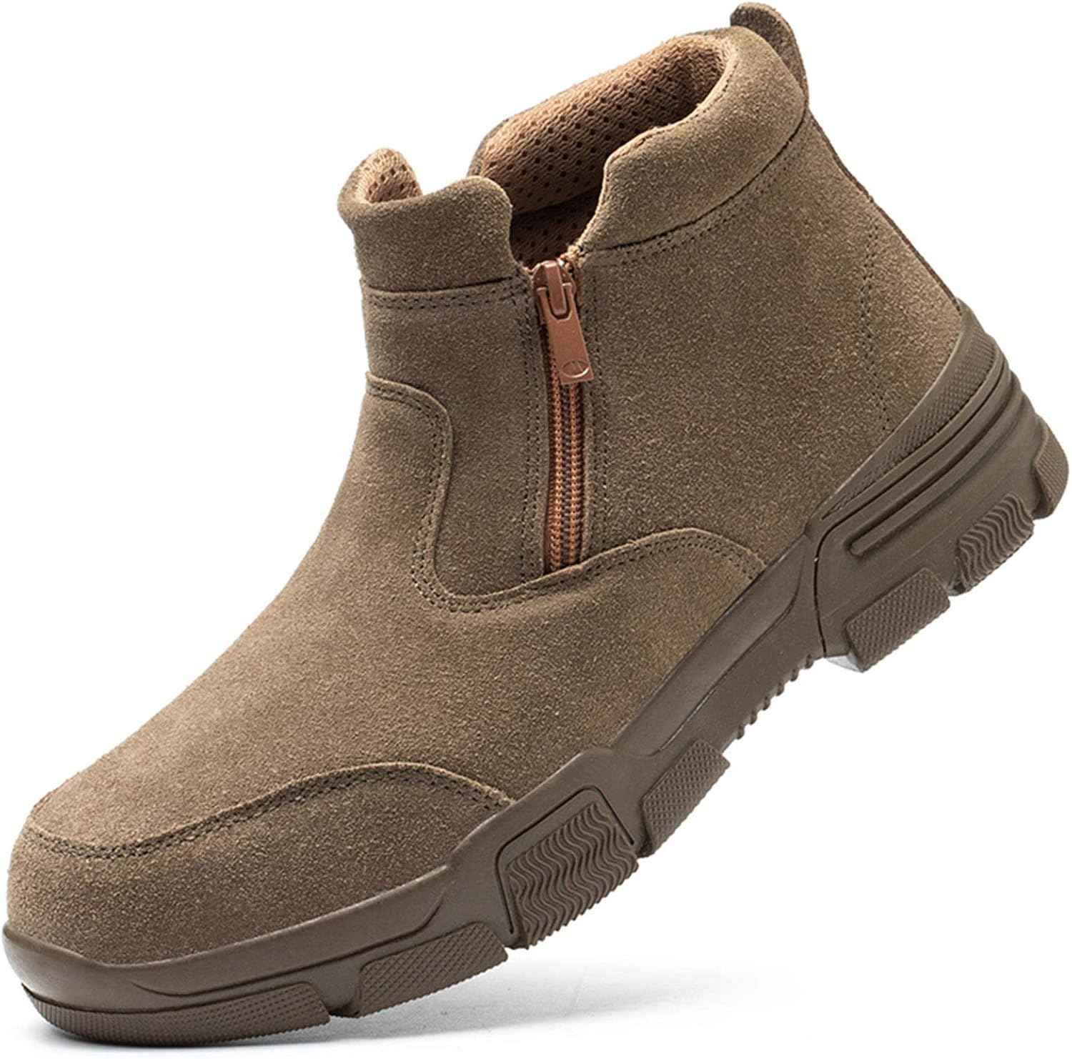 

Защитная обувь для мужчин и женщин с стальным носком, легкие кроссовки, дышащие, защитные промышленные кроссовки (Цвет: бежевый, размер: 8.5 US) Hisxus