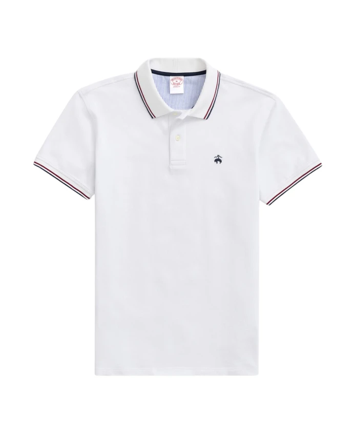 

Рубашка-Поло Golden fleece supima с контрастной отделкой Brooks Brothers, серый
