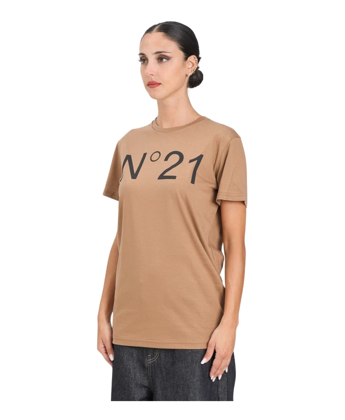 

Футболка верблюжьего цвета с короткими рукавами N21, коричневый