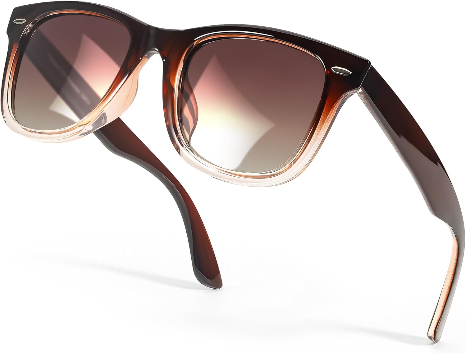 

Поляризованные солнцезащитные очки SIPHEW для женщин и мужчин - UV400, зеркальные, для пляжа, дизайнерские модные солнцезащитные очки унисекс, средний размер, B7-red Brown Square Sunglasses