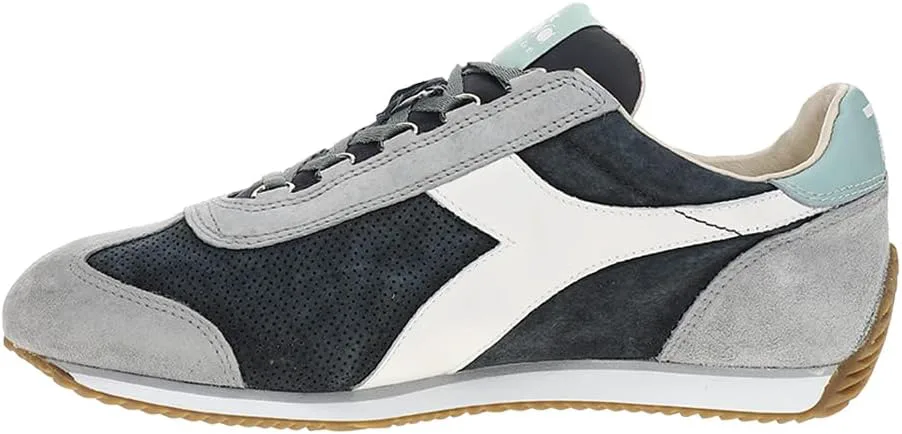 Мужские кроссовки Diadora Equipe Suede Stone Wash с шнуровкой, повседневные - черные, черный — фото 3