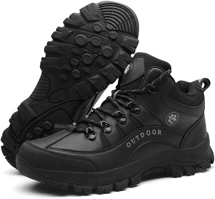 

Мужские походные ботинки с хорошей поддержкой свода стопы, высокие, противоскользящие, легкие туристические кроссовки и ботинки для прогулок Angrymonkey, черный