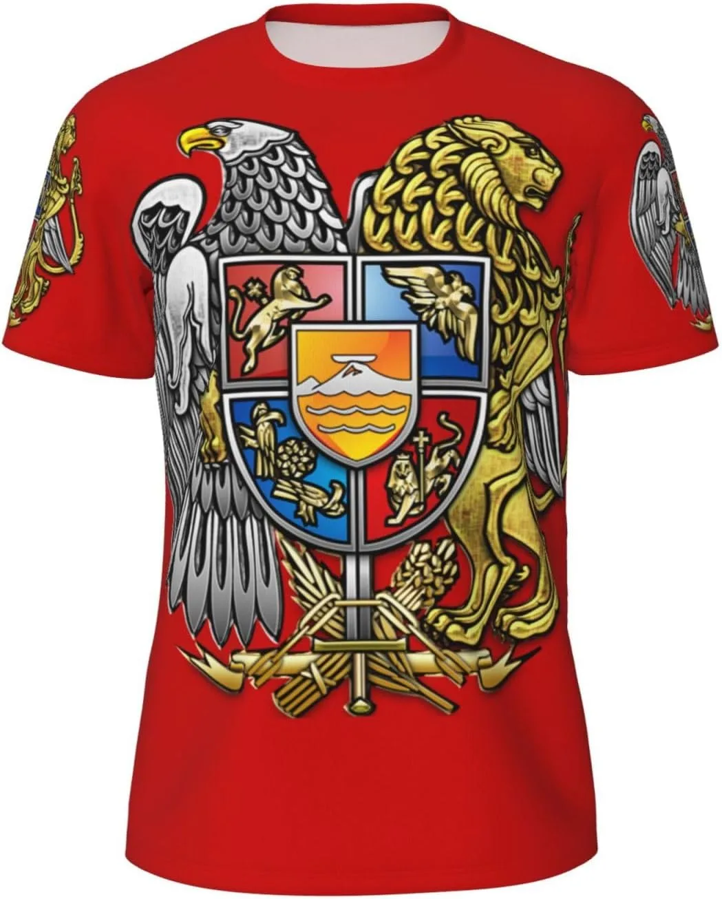 

Футболка мужская Emblem of Armenia Symbol 3D Print, Crewneck, Mesh ODSLFHJD