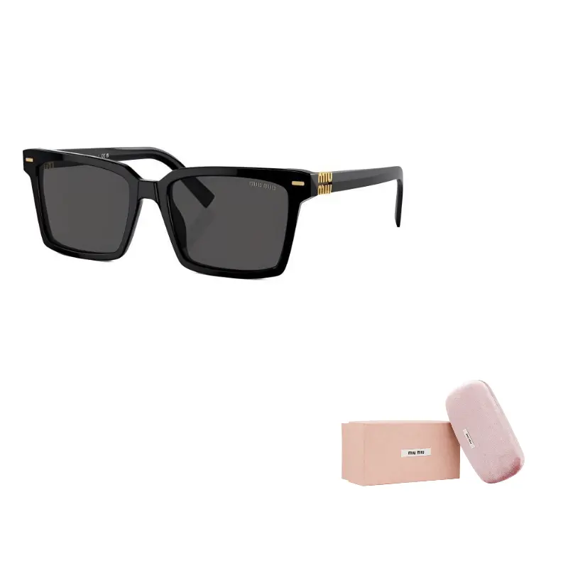 

MIU MIU Прямоугольные солнцезащитные очки с затемнёнными линзами, Black