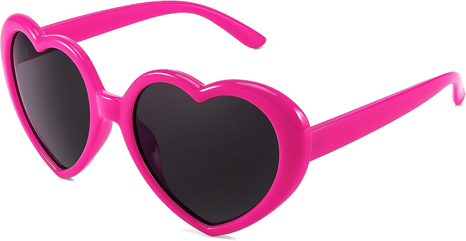 

FEISEDY Поляризованные солнцезащитные очки в форме сердца, увеличенного размера, в винтажном стиле, модные, для женщин, защита от ультрафиолета UV400, модель B2337, Hot Pink