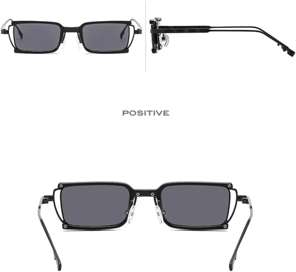 

Солнцезащитные очки прямоугольной формы для женщин и мужчин, тонкого типа, линзы из сплава, металлическая оправа, защита от ультрафиолета UV400 LANGSER, C6