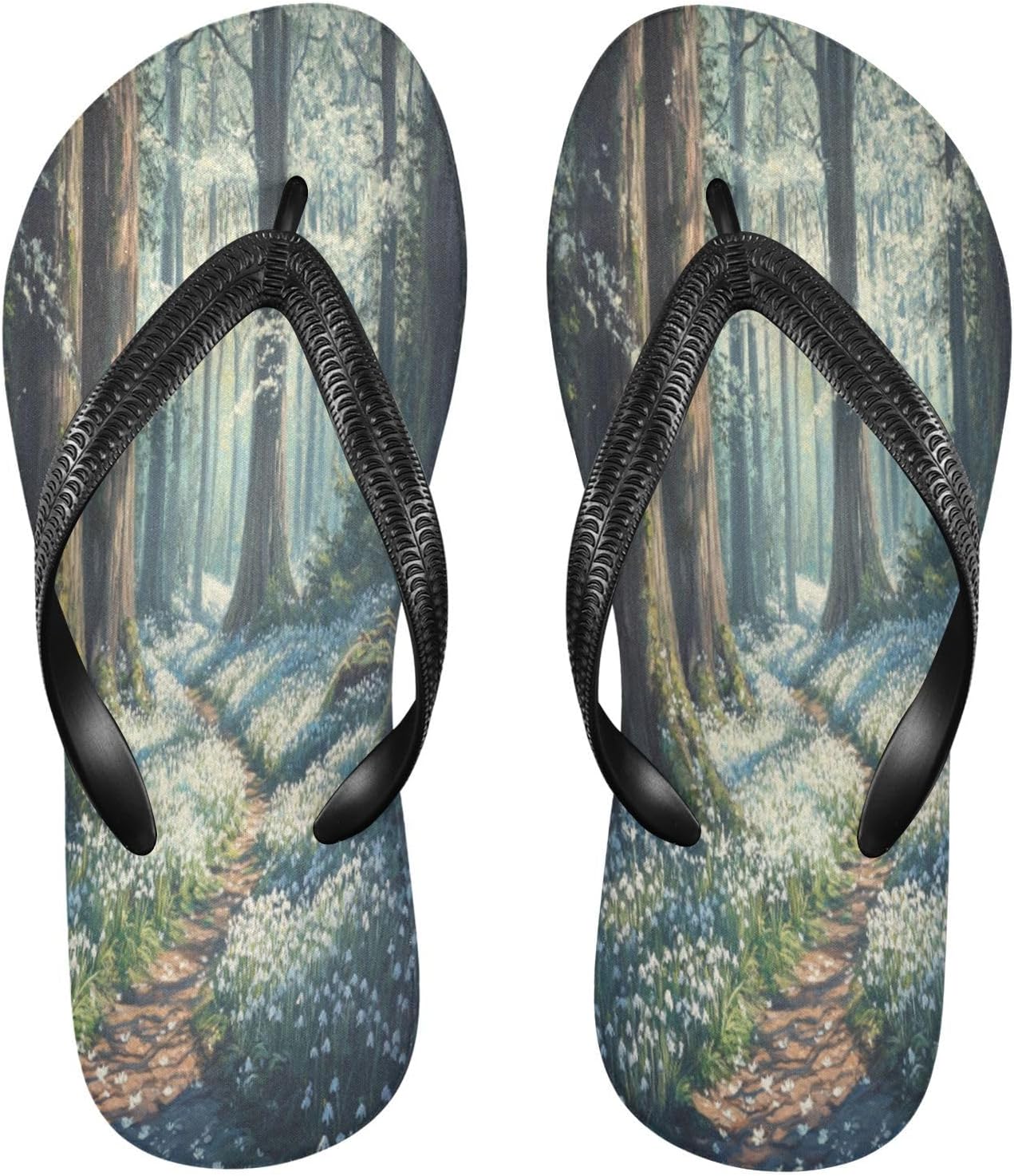 

Шлепанцы Path Snowdrop белые пляжные с ремешком между пальцев, резиновые, противоскользящие, летние, для прогулок, для женщин и мужчин Sinestour