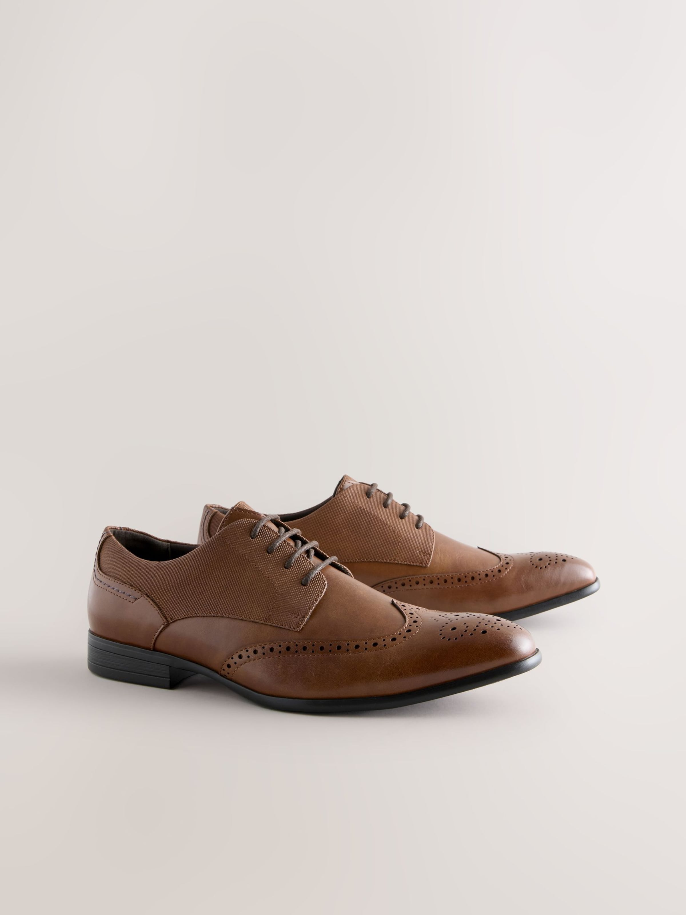 Next Коричневые оксфорды 'Brogue' на шнуровке — фото 2