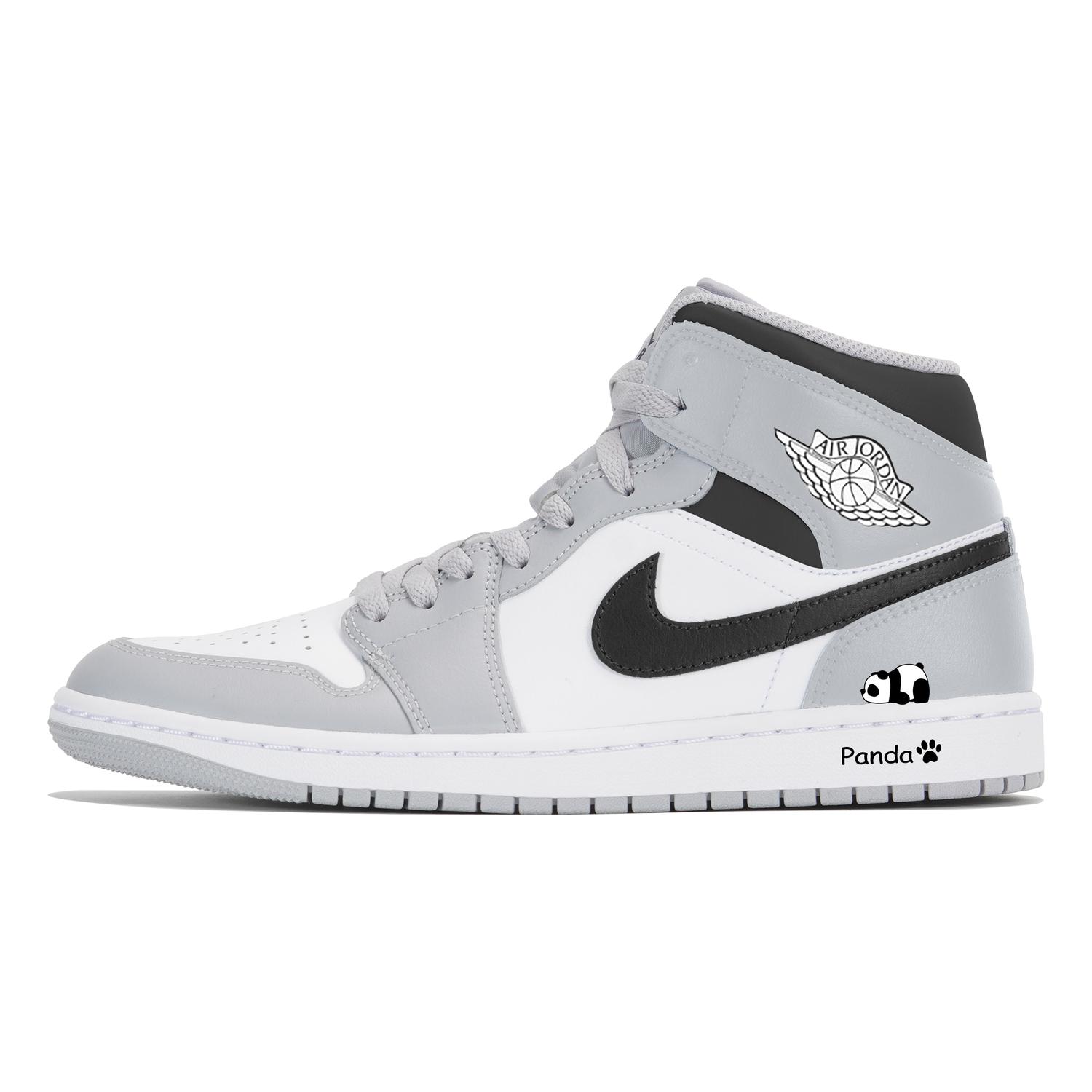 

Jordan Износостойкие баскетбольные кроссовки мид-топ Air 1 мужские серо-черные