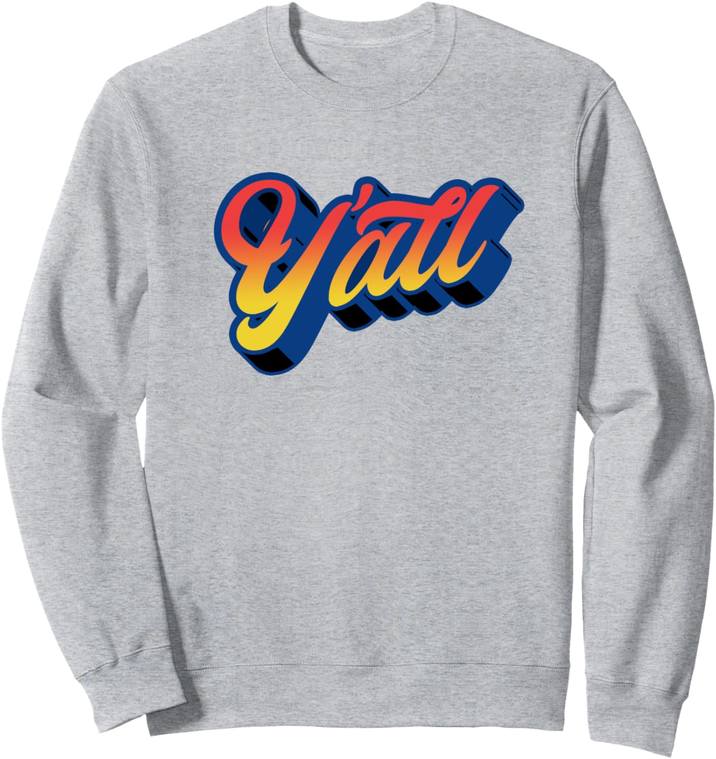 

Забавная толстовка с надписью Y'all в стиле южного кантри Uncle Hoss' Southern & Christian Gear, серый