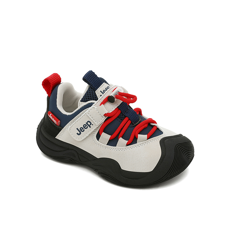 Jeep Беговые кроссовки Casual низкие для детей, серо-сине-красные, коллекция Running, с амортизацией, износостойкие, дышащие — фото 3