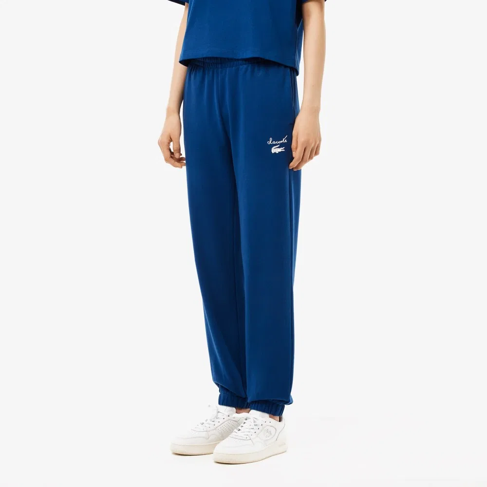 Спортивные брюки Lacoste с графическим акцентом, синие — фото 2