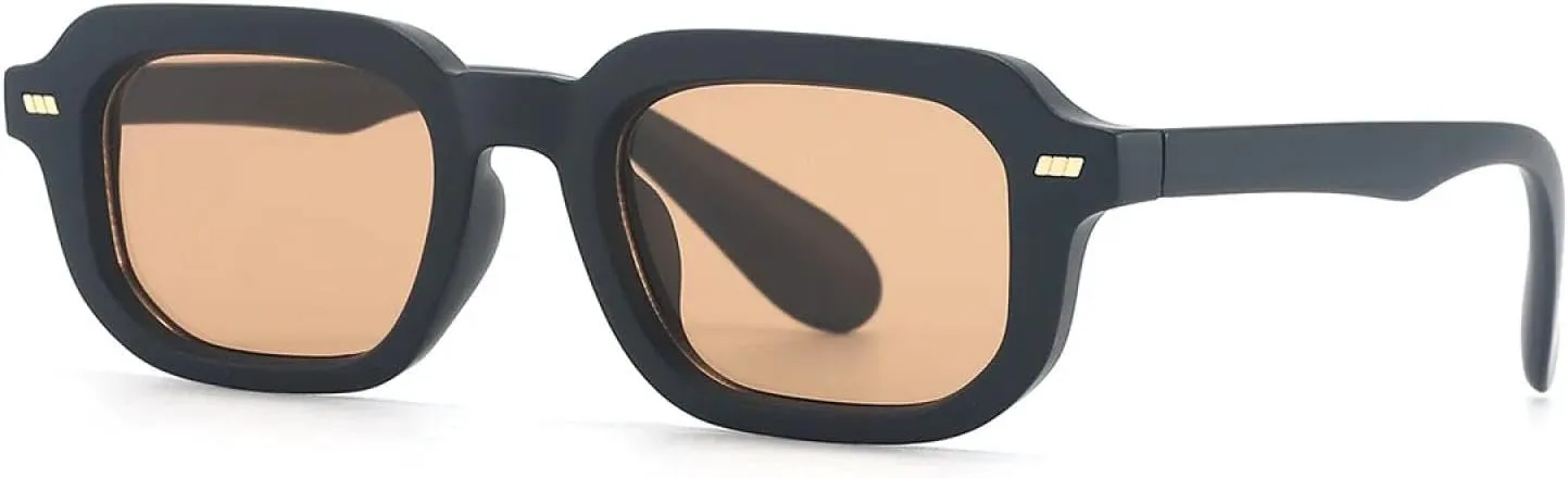 

Классические винтажные солнцезащитные очки для женщин и мужчин в стиле панк, популярные для активного отдыха и вождения, роскошные, красочные TVTBBVV, Black Tea