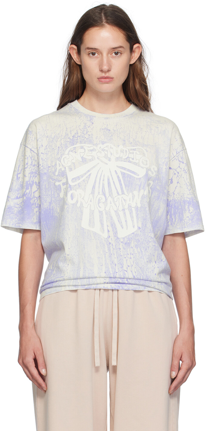 

Футболка с принтом «Голубая штукатурка» Acne Studios, Faded blue
