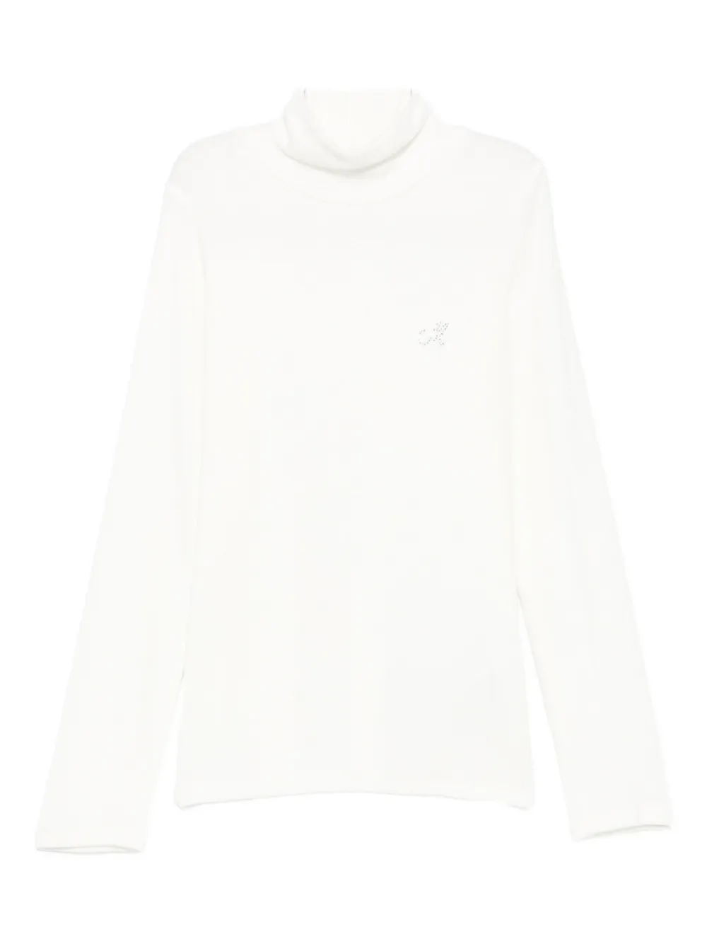 

Толстовка Embellished turtleneck sweatshirt Monnalisa, белый