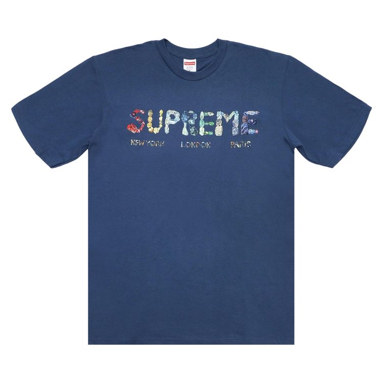 

Футболка Supreme Crystals T-Shirt Slate, синий