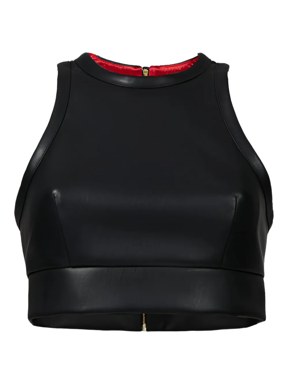 

Укороченный топ на молнии Lika, черный