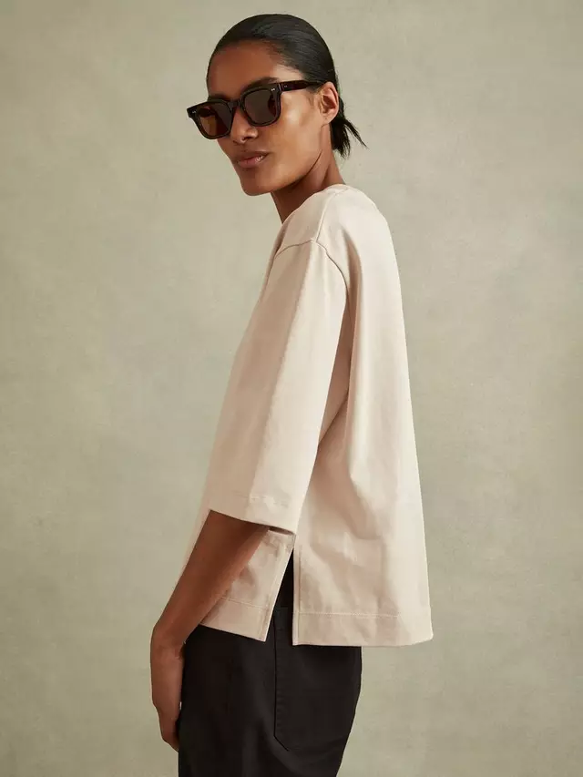 

Футболка Reiss Cassie Oversized, цвет stone