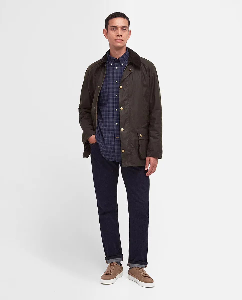 

Мужская оливковая парка Barbour с четырьмя карманами, зеленый